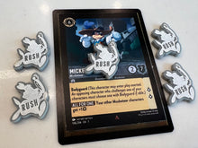 Load image into Gallery viewer, Lorcana Rush Tokens - 5 Rush Tokens - Acrylic Tokens for Lorcana