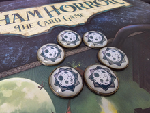 Load image into Gallery viewer, Circus Ex Mortis Campaign Moon Tokens. Arkham Horror TCG Tokens. Player Expansion Tokens Single
