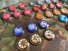 Load image into Gallery viewer, Lord of the Rings LCG Tokens - Lore, Damage, Progress, Leadership, Spirit, Ring, Tactics, hand made tokens! Bilbo approved!