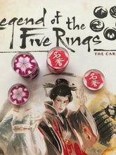Load image into Gallery viewer, Legend of the Five Rings Fate & Honor tokens! 50 tokens in total! L5R LCG CCG
