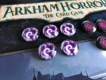 Load image into Gallery viewer, Arkham Horror Whims of Fate Third Edition tokens! Eldritch & Anomaly tokens!