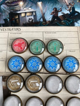 Load image into Gallery viewer, Arkham Horror Under Dark Waves expansion Tokens. Terror Mythos Doom Tokens