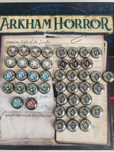 Load image into Gallery viewer, Call of Cthulhu Arkham Horror Tokens! Full set! Arkham Horror Card game!