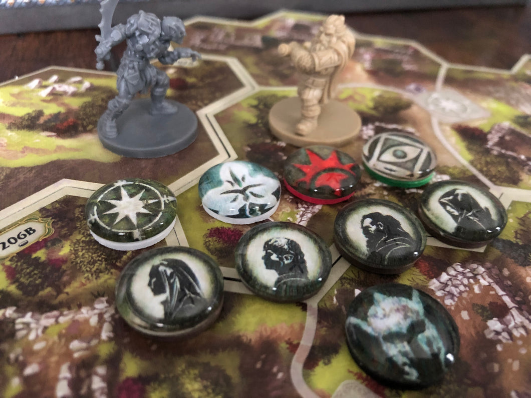 The Lord of The Rings Journeys In Middle Earth Tokens - Board Game tokens replacements LOTR Tokens