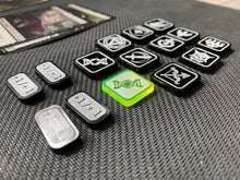 Load image into Gallery viewer, Magic The Gathering Static Ability Keyword Counter Tokens from Ikoria - Hexproof, Reach, Flying, Trample, Vigilance, ED