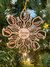 Load image into Gallery viewer, Cherry wood Wine 2020 Christmas ornament
