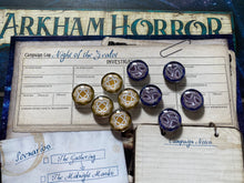 Load image into Gallery viewer, Arkham Horror The Card Game The Innsmouth Conspiracy Tokens - Bless and Curse tokens! Cthulhu Tokens