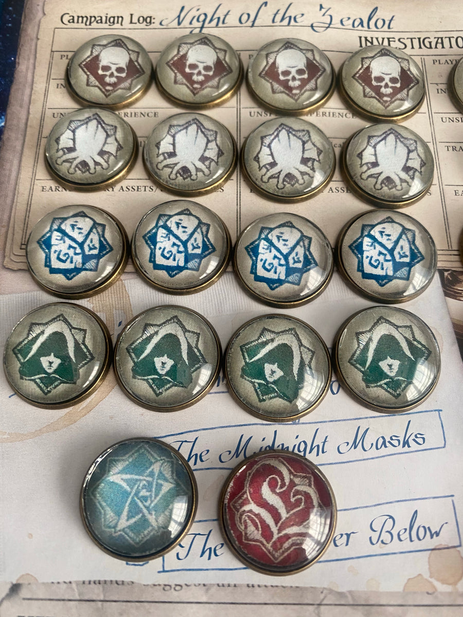 Call of Cthulhu Arkham Horror Tokens! Full set! Arkham Horror Card gam Vampire Creations Call of Cthulhu Arkham Horror Tokens! Full set! Arkham Horror Card gam Vampire Creations