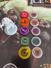 Load image into Gallery viewer, Condition Tokens- Panicked, weakened, Vulnerable, Order, and Wound tokens! 5 Tokens listing