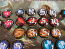 Load image into Gallery viewer, Lord of the Rings LCG Tokens - Lore, Damage, Progress, Leadership, Spirit, Ring, Tactics, hand made tokens! Bilbo approved!