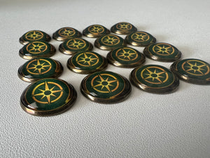 Scythe Encounter Tokens - 16 tokens Premium back tokens