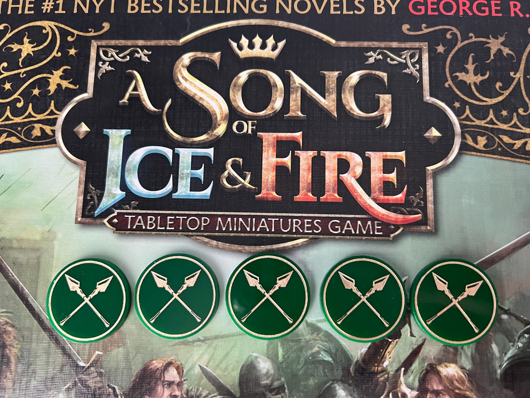 A Song of Ice and Fire Objective markers. AGOT A Game of Thrones Objective Counters