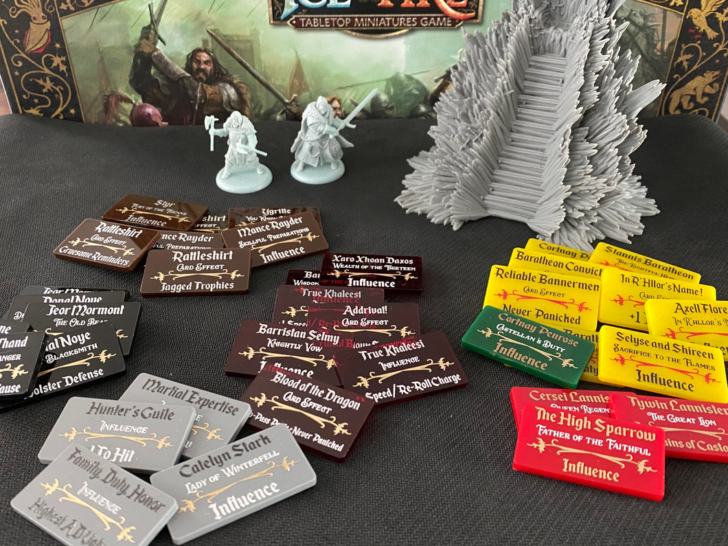 A Song of Ice and Fire ASOIAF Influence Tokens - 2021 Revised Edition
