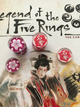 Load image into Gallery viewer, Legend of the Five Rings Fate &amp; Honor tokens! 50 tokens in total! L5R LCG CCG
