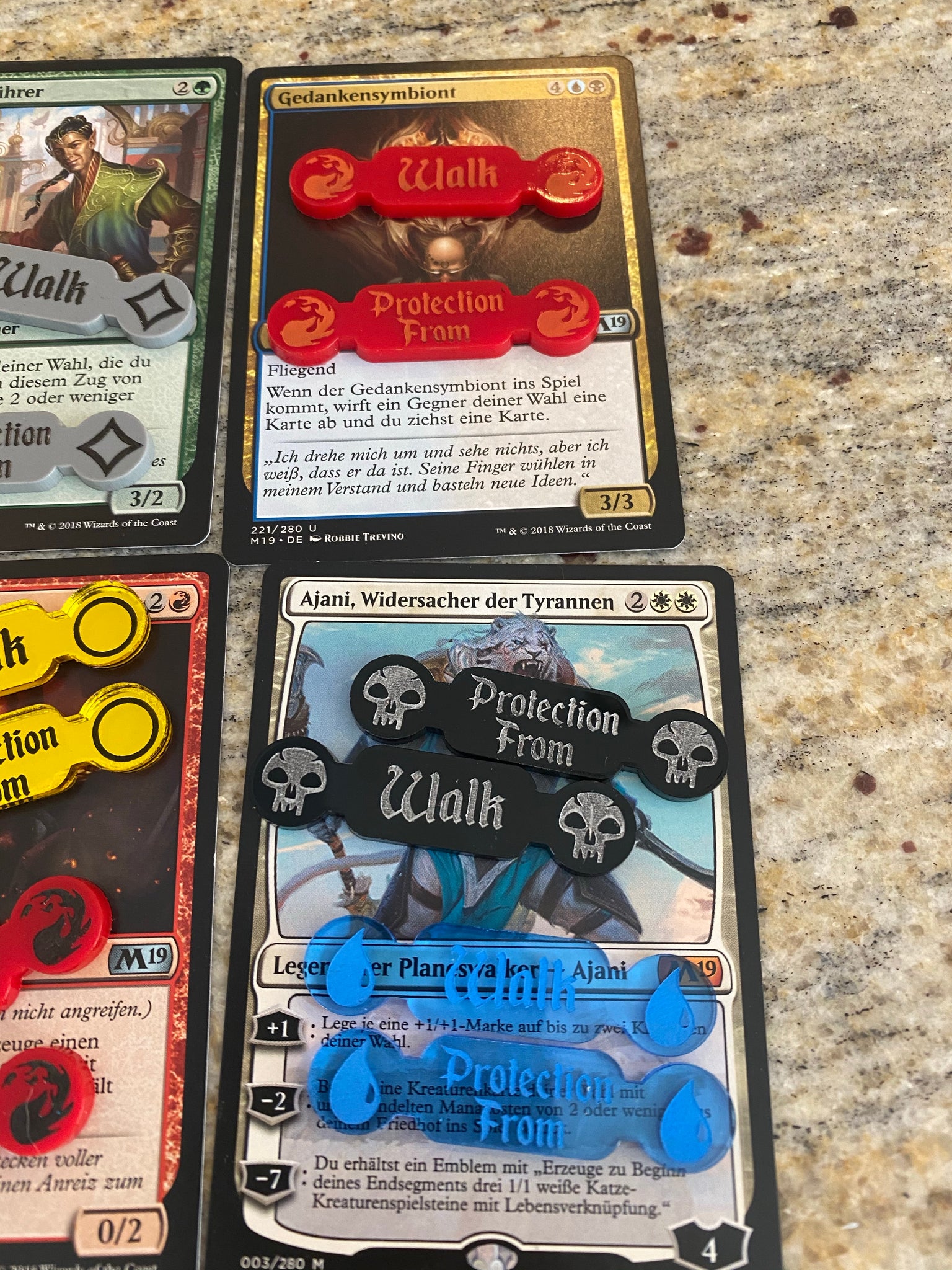 Magic the Gathering Tokens Counters - Island Walk , Protection From ab Vampire Creations Magic the Gathering Tokens Counters - Island Walk , Protection From ab Vampire Creations