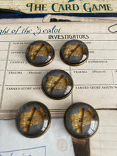 Load image into Gallery viewer, Arkham Horror Secret Tokens - 10 Premium Secret tokens with a metal brass base
