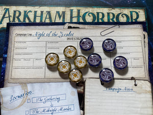 Arkham Horror The Card Game The Innsmouth Conspiracy Tokens - Bless and Curse tokens! Cthulhu Tokens