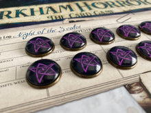 Load image into Gallery viewer, Arkham Horror Premium Charge tokens - Metal Brass Base Tokens - 10 total
