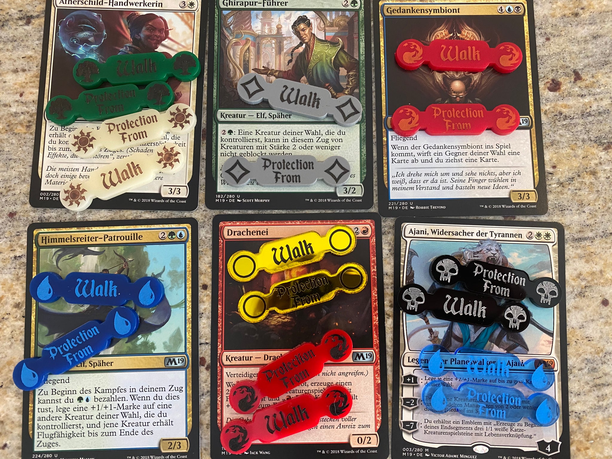 Magic the Gathering Tokens Counters - Island Walk , Protection From ab Vampire Creations Magic the Gathering Tokens Counters - Island Walk , Protection From ab Vampire Creations