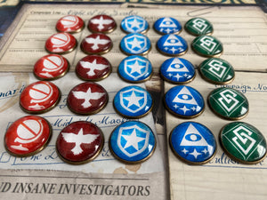 Arkham Horror The Card Game Compatible Premium Brass Backed Investigator Action Tokens