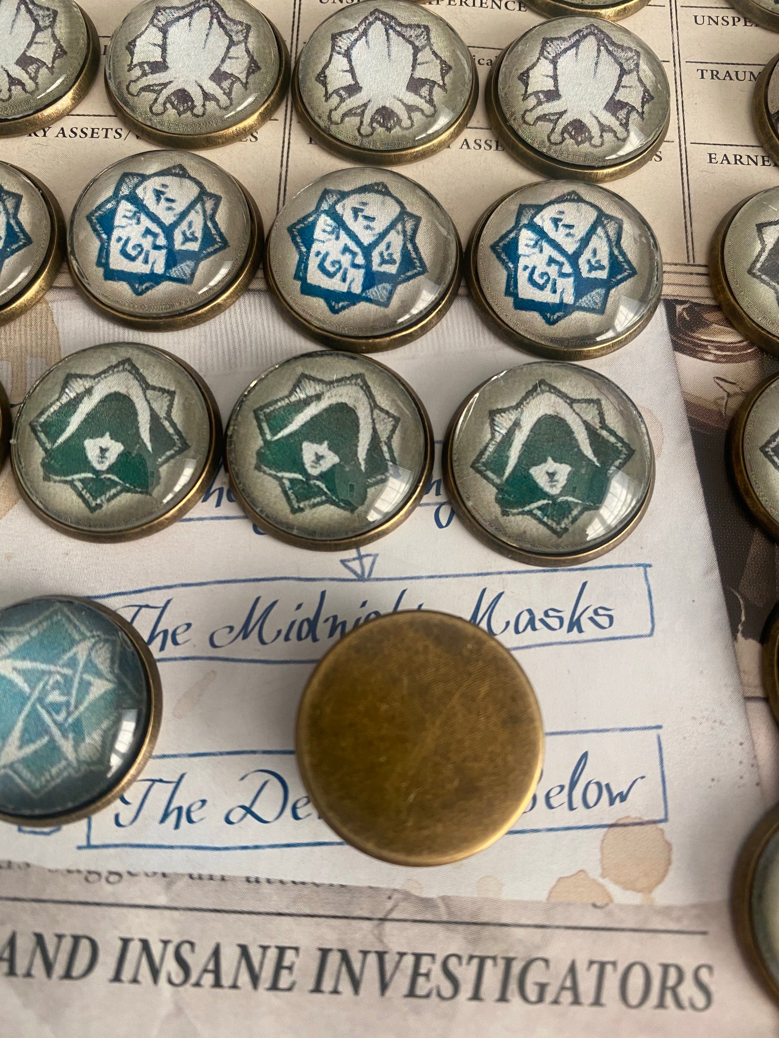 Call of Cthulhu Arkham Horror Tokens! Full set! Arkham Horror Card gam Vampire Creations Call of Cthulhu Arkham Horror Tokens! Full set! Arkham Horror Card gam Vampire Creations