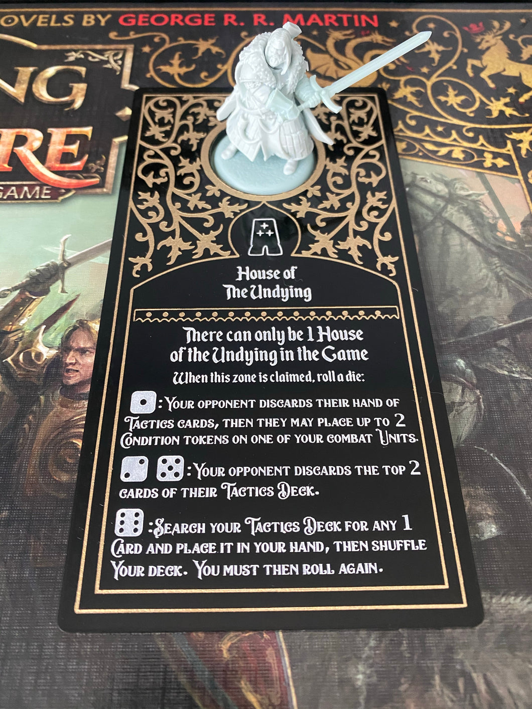 Thrones Ice & Fire House of the Undying NCU Board.  Miniature Board Game.   NCU Board